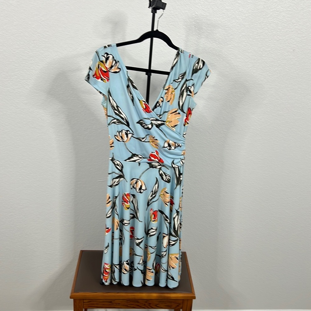 Light blue midi dress size 8 nude hints